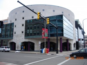 Downtown Kalamazoo Public Library, Site of 8 December 2009 Rally to Save the Colony Farm Orchard